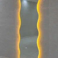 4عدد آینه دفرمه ،بک لایت طلایی