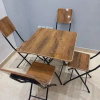 میز و صندلی تاشو چوبی(تراس وکافه وفست فود..)