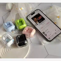 هندزفری بلوتوثی ایرپاد رنگی شیشه ای airpads