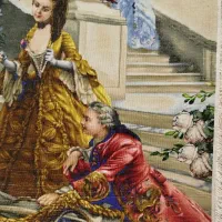 تابلو فرش دستبافت چله ابریشم «طرح ماهه عسل»