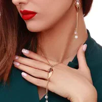 (فروشگاه بدلیجات آمیتیس) نیم ست طرح طلا ژوپینگ|بدلیجات|تبریز, |دیوار