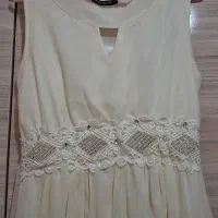 چنتا پیراهن رنگ کرم شیری.مشکی وقرمز دخترانه