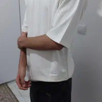 تیشرت سفید صدفی کاملا نو