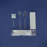 پک قاشق و چنگال یکبار مصرف و ادویه جات تک نفره