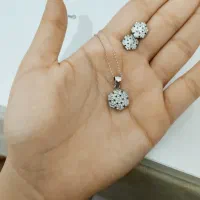 نیم ست نقره دانه برف