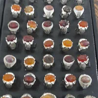 فروش انگشتر زنانه ومردانه  نقره روش نگین عقیق اصل|زیورآلات و اکسسوری|کیار, |دیوار