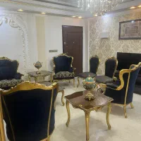 مبلمان استیل چوب راش ۹ نفره بهمراه ویترین