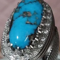 انگشترفیروزه  نیشابور دست سازفروشی مقطوع 50میلیون