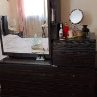 تخت خواب دو نفره با پا تختی و میز آینه|تخت و سرویس خواب|تهران, ازگل|دیوار