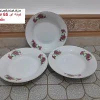 کره خوری وبشقاب گل سرخی وبستنی گل پنبه وکشکول بقیه|ظروف سرو و پذیرایی|قزوین, |دیوار