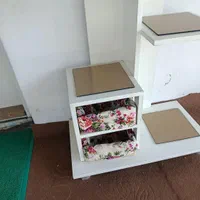 استند چوبی  پنج طبقه دارای دو عددکشو کاملانوو سالم|کتابخانه، شلف، قفسه‌های دیواری|محمودآباد, |دیوار