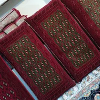 پشتی جفت ترکمن جرگلان اصل رنگ سبز متوسط|پشتی|مشهد, عامل|دیوار