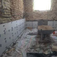 سیمانکاری وشیب بندی کاشی وتخریب