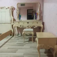 ست سرویس خواب دونفره بسیار زیبا سالم مناسب جهیزیه