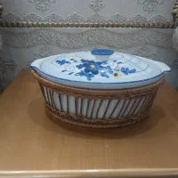 سوفله خوری چینی اصل،   ساخت سنگاپور|ظروف سرو و پذیرایی|شیراز, گل سرخ|دیوار