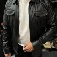 کاپشن چرم کمرکش|لباس|تبریز, |دیوار