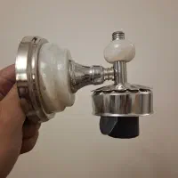 دیوار کوب قدیمی ترکیب استیل و سنگ مرمر