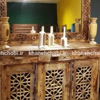 ۳ عدد لوستر چوبی  پذیرایی|لوستر و چراغ آویز|اراک, |دیوار