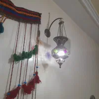لوستر لنترن مشبک مسی برنجی صنایع دستی