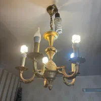 دو‌ عدد لوستر برنجی