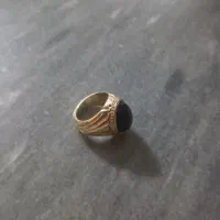 انگشتره  نقره عیار ۹۲۵ رنگ آب طلا