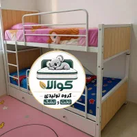 تخت ۲ دو طبقه شیار هاشور (تختخواب دوطبقه کوالا)