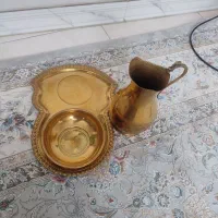 پارچ پسینی وکاسه سماور ذغالی برنجی|سماور، چای‌ساز، قهوه‌ساز|تهران, شهرک رضویه|دیوار