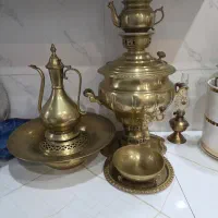 سماور وافتابه لگن کاملا سالم و نو