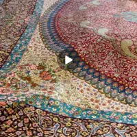 فرش ماشینی طرح ابریشمی ۲عدد۱۵۰۰شانه تراکم ۴۵۰۰
