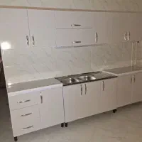 کابینت آماده بدنه فلز با درب چوبی