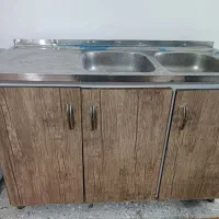 دومتر کابینت فلزدرچوب باسینک ظرفشویی