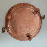 بشقاب مسی گوشواره دار پایه دار|ظروف سرو و پذیرایی|خرمآباد, |دیوار