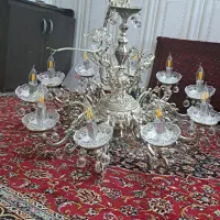 لوستر تمام برنجی ۱۰ شاخه|لوستر و چراغ آویز|مشهد, شهید معقول|دیوار
