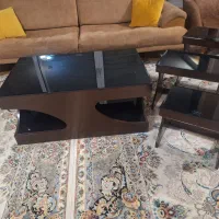 میز جلو مبلی با سه گل میز