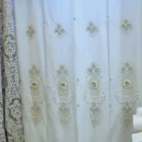 پرده فلت ترک گل برجسته ۴متر نونو نصب نشده