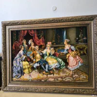 تابلو فرش دستباف چله ابریشم در حد نو با کیفیت