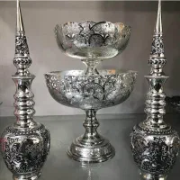 آبکاری ظروف طرح نقره ،سیلور،آنتیک وپرداخت