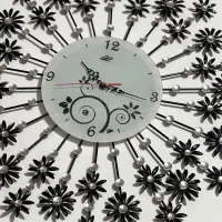 ساعت دیواری فلزی مشکی|ساعت دیواری و تزئینی|نکا, |دیوار