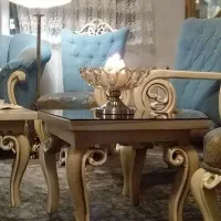 سرویس مبل(۸نفره) بسیار شیک و خوشرنگ (سالم درحد نو)