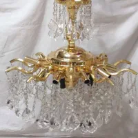 لوستر 10 شاخه 15 شعله برنزی