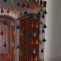 پرده تزئینی ریسه کاموایی