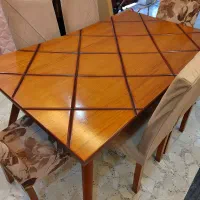 میز نهار خوری چوبی شیک ۶ نفره