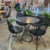 صندلی ناهار خوری پلاستیکی/باغی/کف چرم کد7گلشهر/کرج