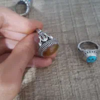 سه انگشتر نگین اصل دار