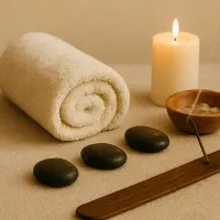 ماساژ حرفه‌ای با رایحه عود و تخت فول‌حرفه‌ای