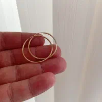 گوشواره حلقه ای و سکه ۵۰۰سوتی