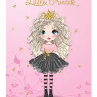 فرش ماشینی کودک هانوکس طرح دختر مو فرفری