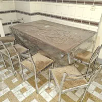 میز ناهار خوری با شش صندلی استیل