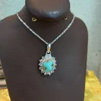 گردنبند فیروزه قاپ نقر.ه|بدلیجات|کرمانشاه, |دیوار