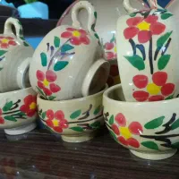 کاسه فنجون قندون سفالی